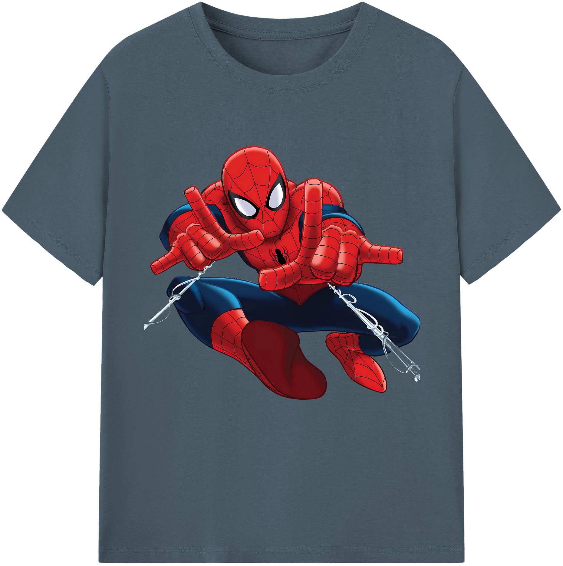 （画像用） Spider Man スパイダーマン 綿100％半袖Tシャツ（フロントプリント）